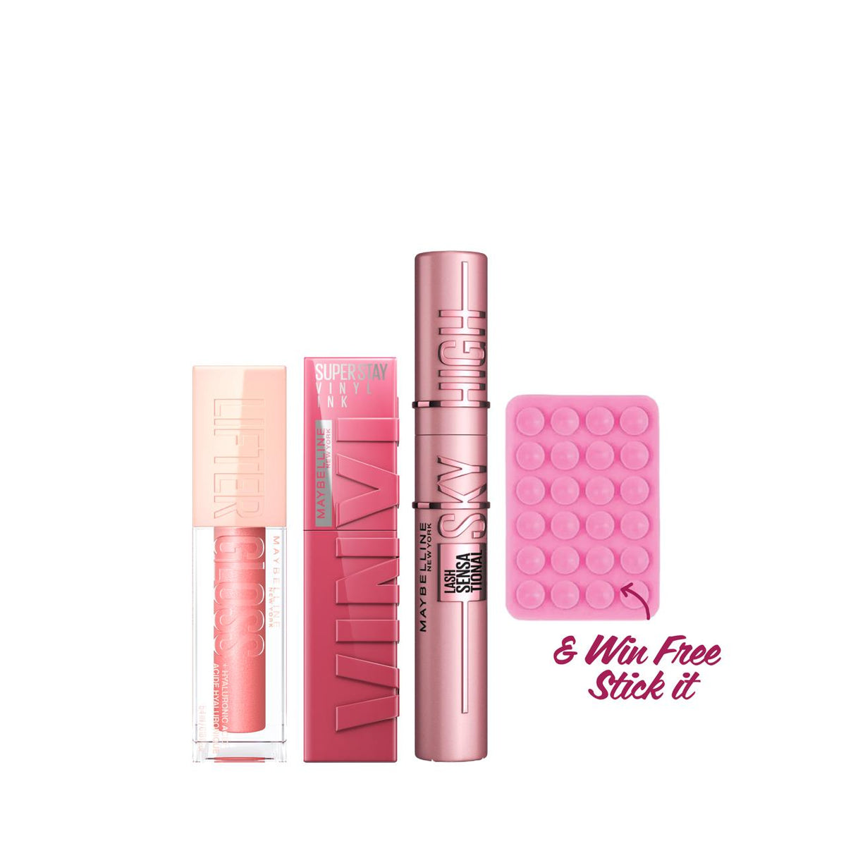 Maybelline New York Lifter Gloss Superstay Vinyl Ink & Sky High Mascara – 20% Off + Win Free Stick It-1