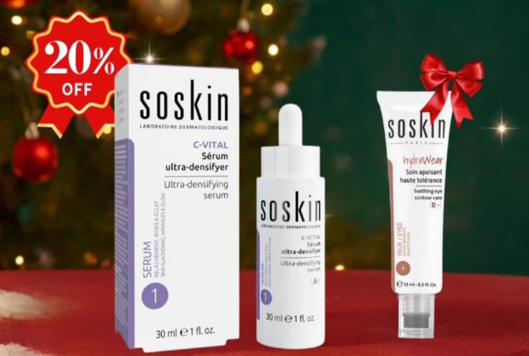 Soskin C-Vital Ultra-Densifying Vitamin C Serum 30 ML Get Free Soskin HydraWear Soothing Eye Contour 15 ML-1