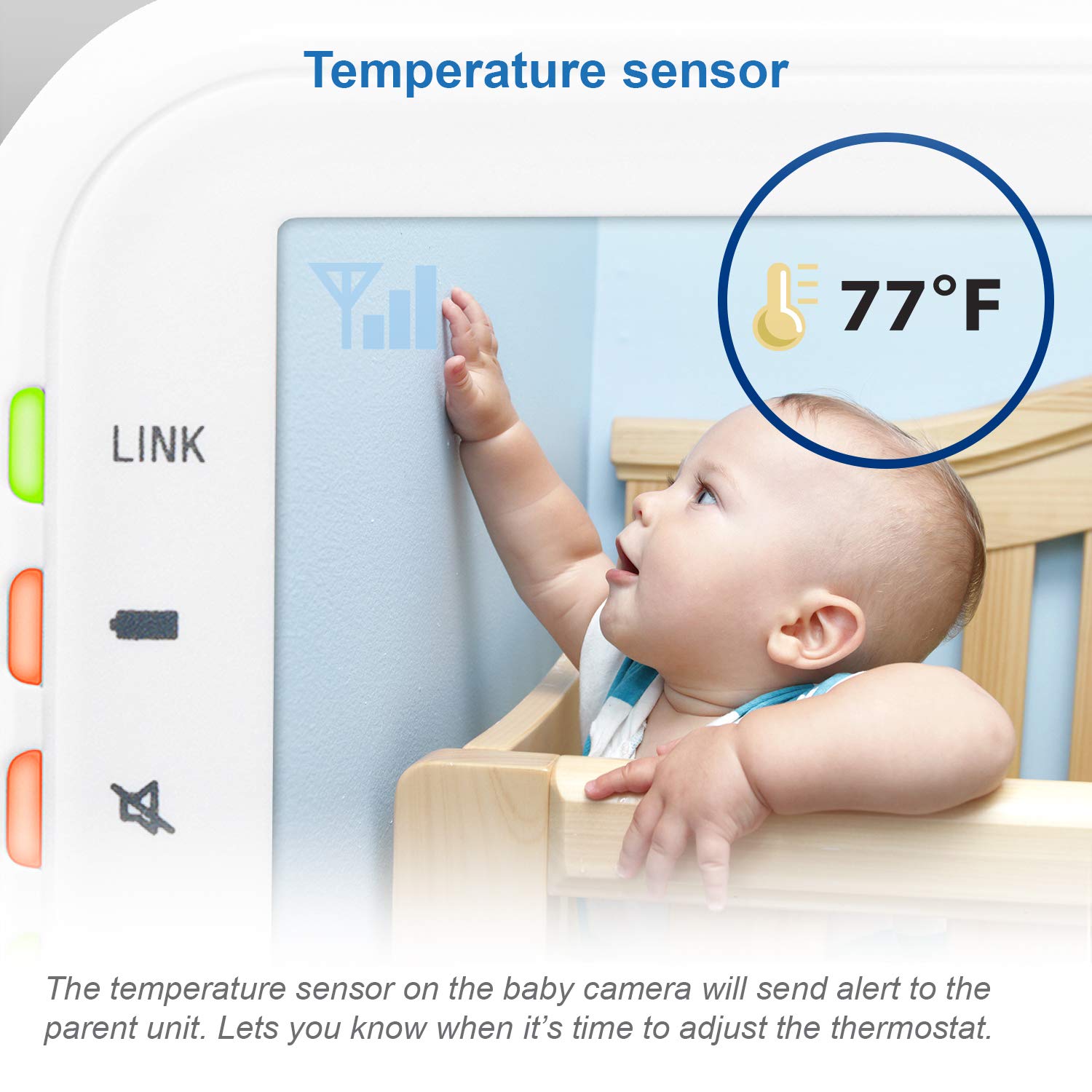 VTech Video Baby Monitor with 2.8” Screen Night Vision Two-Way Talk Temperature Sensor and Long Range-3