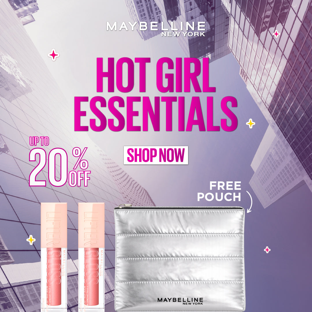 Maybelline Lifter Gloss Buy 2 and Get 20% Off and Get Free Silver Pouch