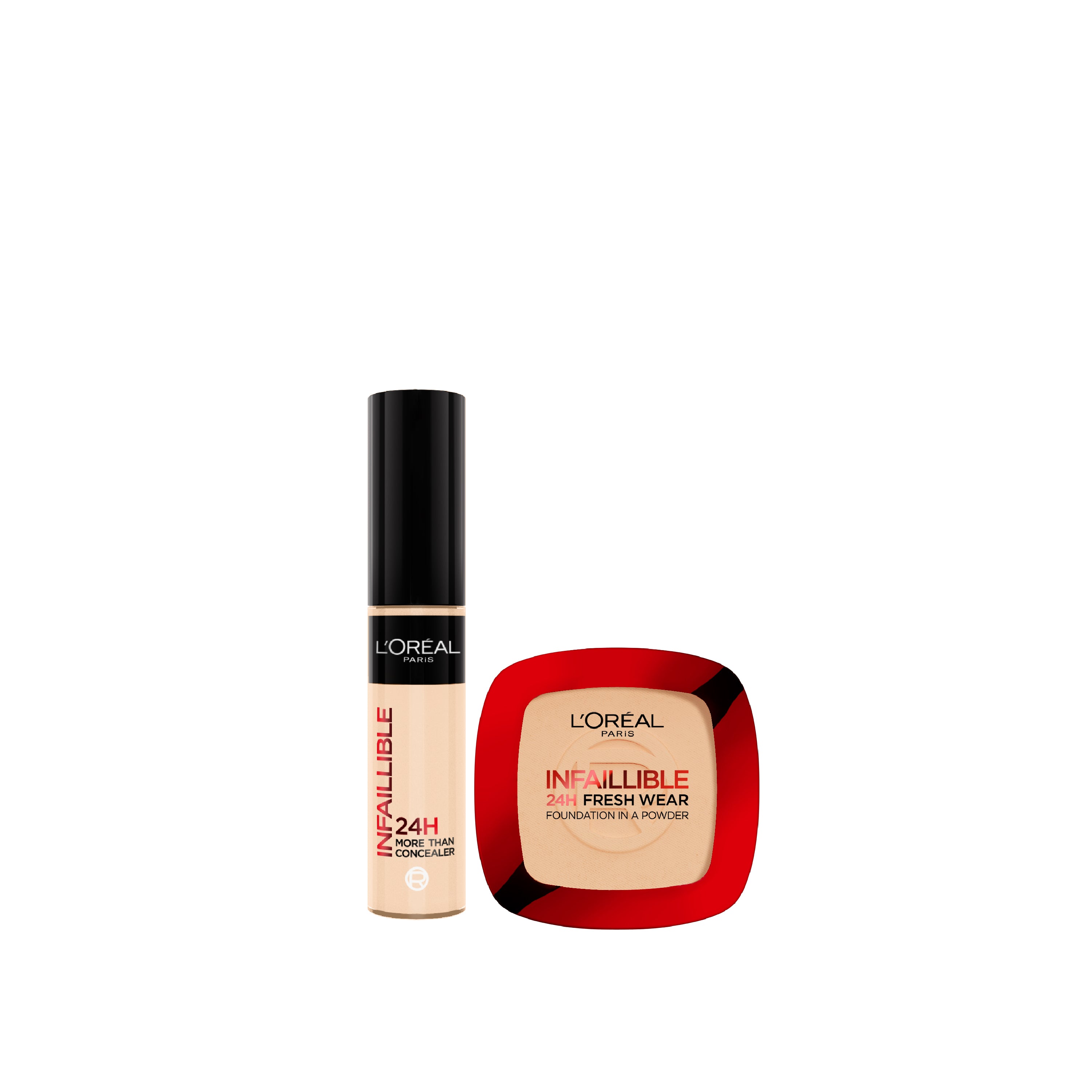 L'Oreal Paris Infallible 24H Fresh Wear Foundation in a Powder + Infallible 24H More Than Concealer Get 25% Off