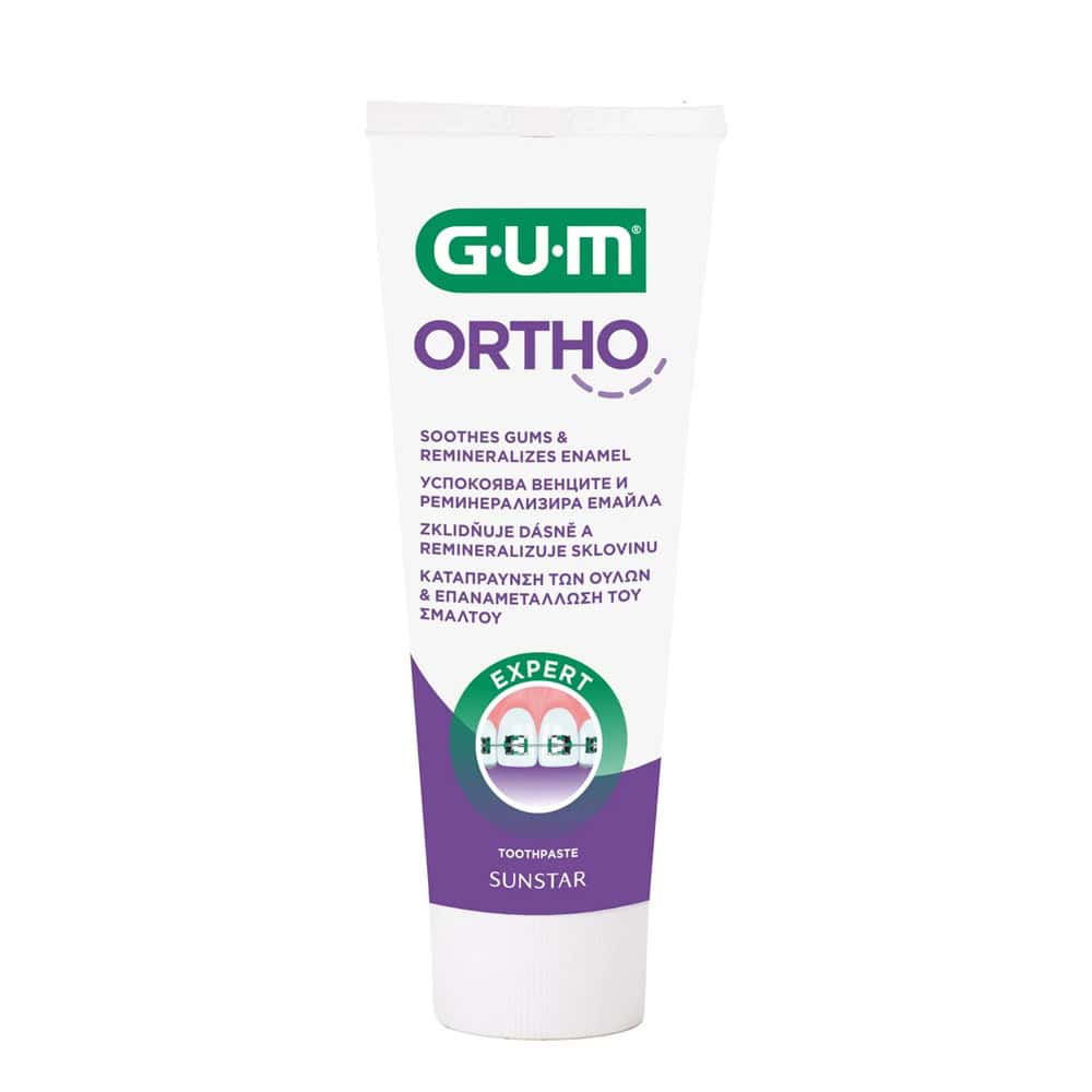 GUM Ortho Toothpaste 75ml | Daily Oral Care for Braces and Orthodontic Appliances