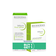 Bioderma Sebium Pore Refiner 30ml + Bioderma Sebium Pain Purifying Cleansing Bar 100g – Buy 1 Get 1 Set