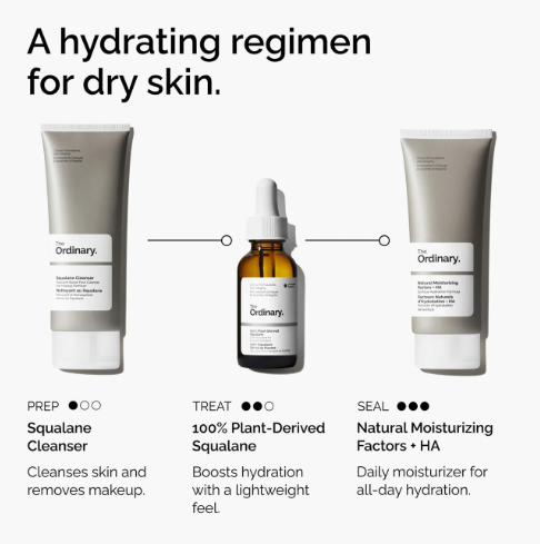 The Ordinary 100% Plant Derived Squalane 30ml Lightweight Hydrating Face Oil