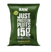 RawBites Thyme &amp; Sesame Protein Puffs 50g – Savory Plant Based Protein Snack