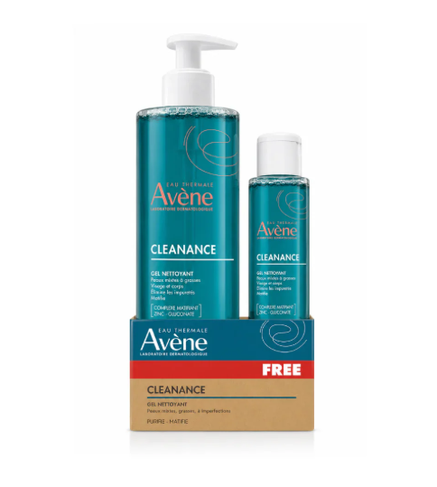 Avene Cleanance Cleansing Gel 400ml + Cleanance Cleansing Gel 100ml Free