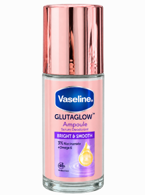 Vaseline GlutaGlow Ampoule Serum Deodorant 45ml for Brightening and Freshness