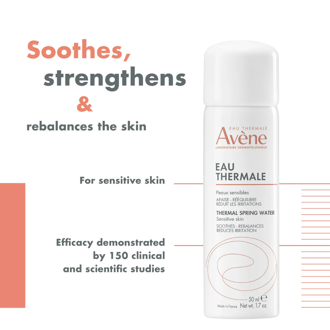 Avene Sunscreen Spray SPF50+ 200ml & Thermal Spring Water Bundle