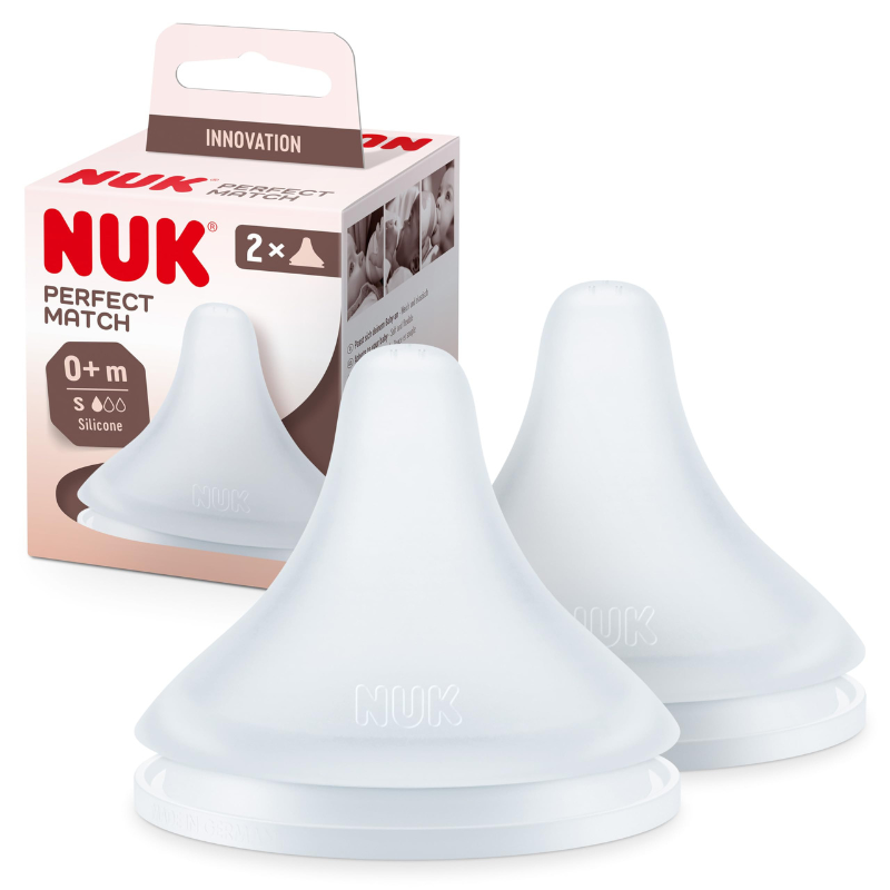 NUK Perfect Match Silicone Teat – 0+ Months, Pack of 2