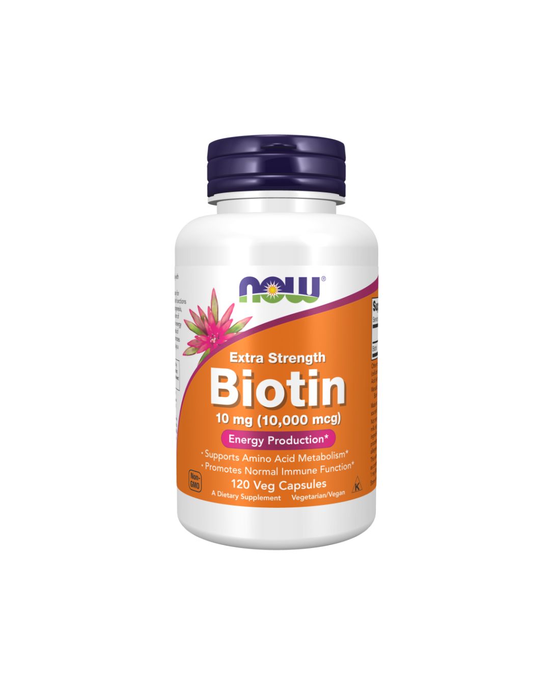 NOW Biotin Extra Strength 10 mg (10,000 mcg) 100 Veg Capsules