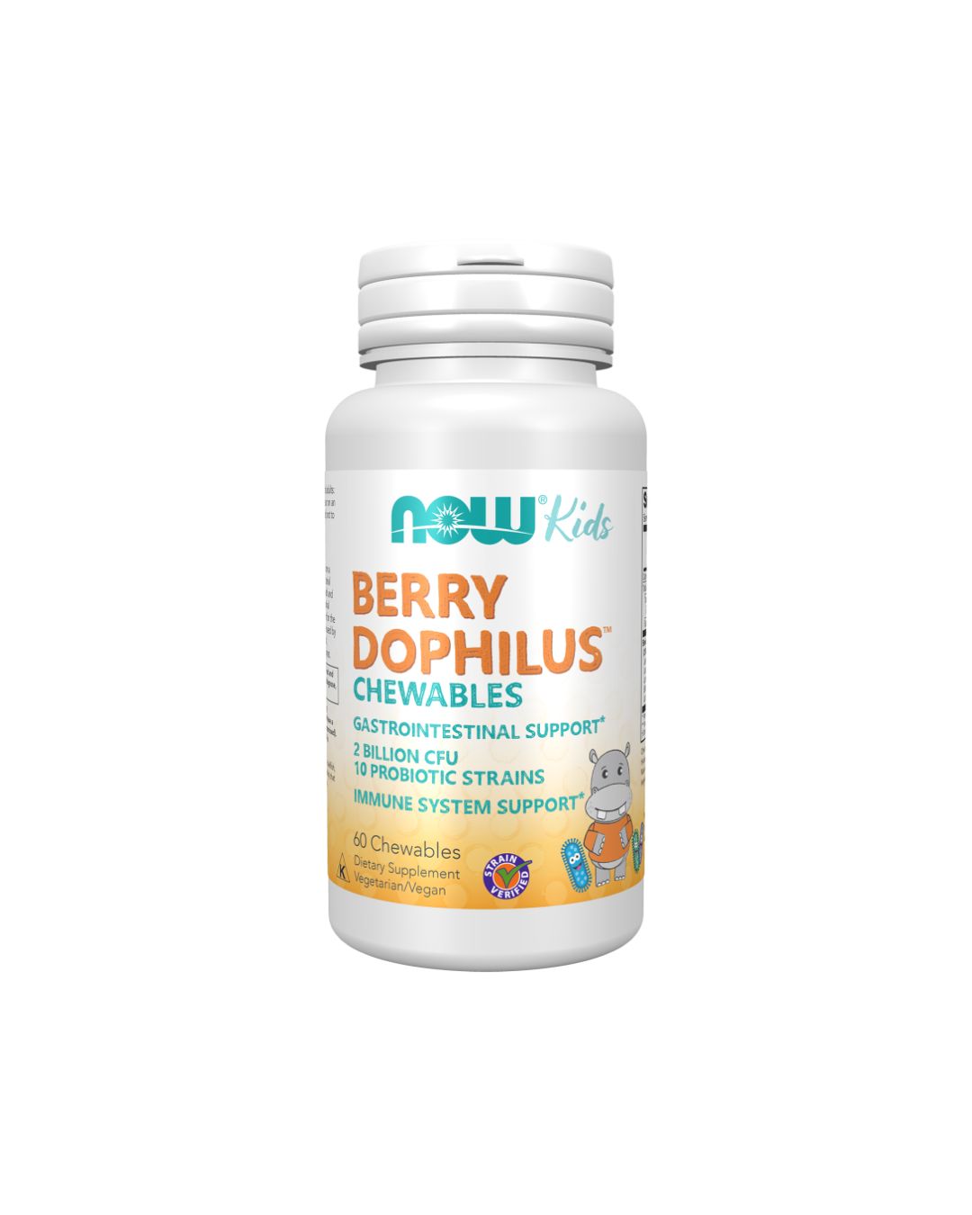 NOW Kids BerryDophilus Chewables 2 Billion CFU 60 Chewables