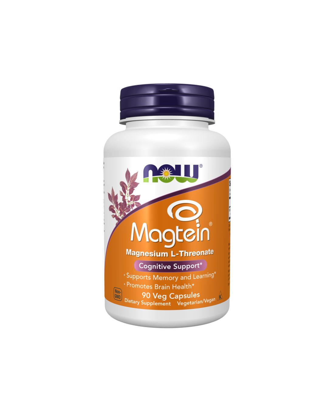 NOW Magtein Magnesium L-Threonate Cognitive Support 90 Veg Capsules