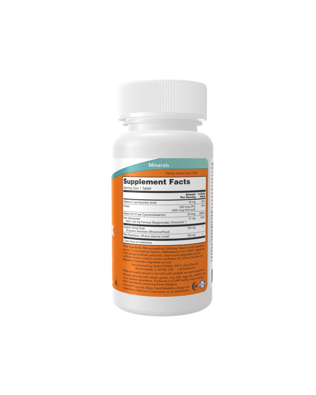 NOW Iron Complex Essential Mineral 100 Tablets