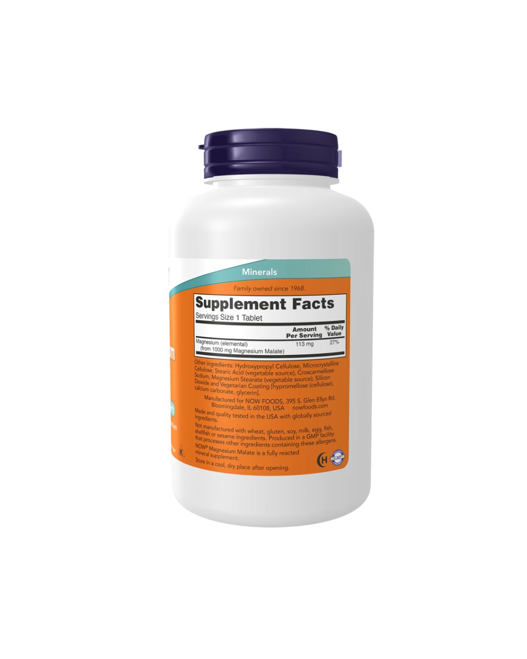 NOW Magnesium Malate 1000 mg 180 Tablets
