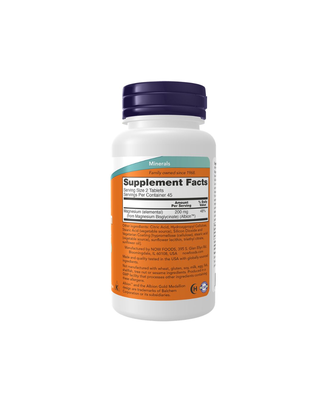 NOW Magnesium Glycinate 200 mg 90 Tablets