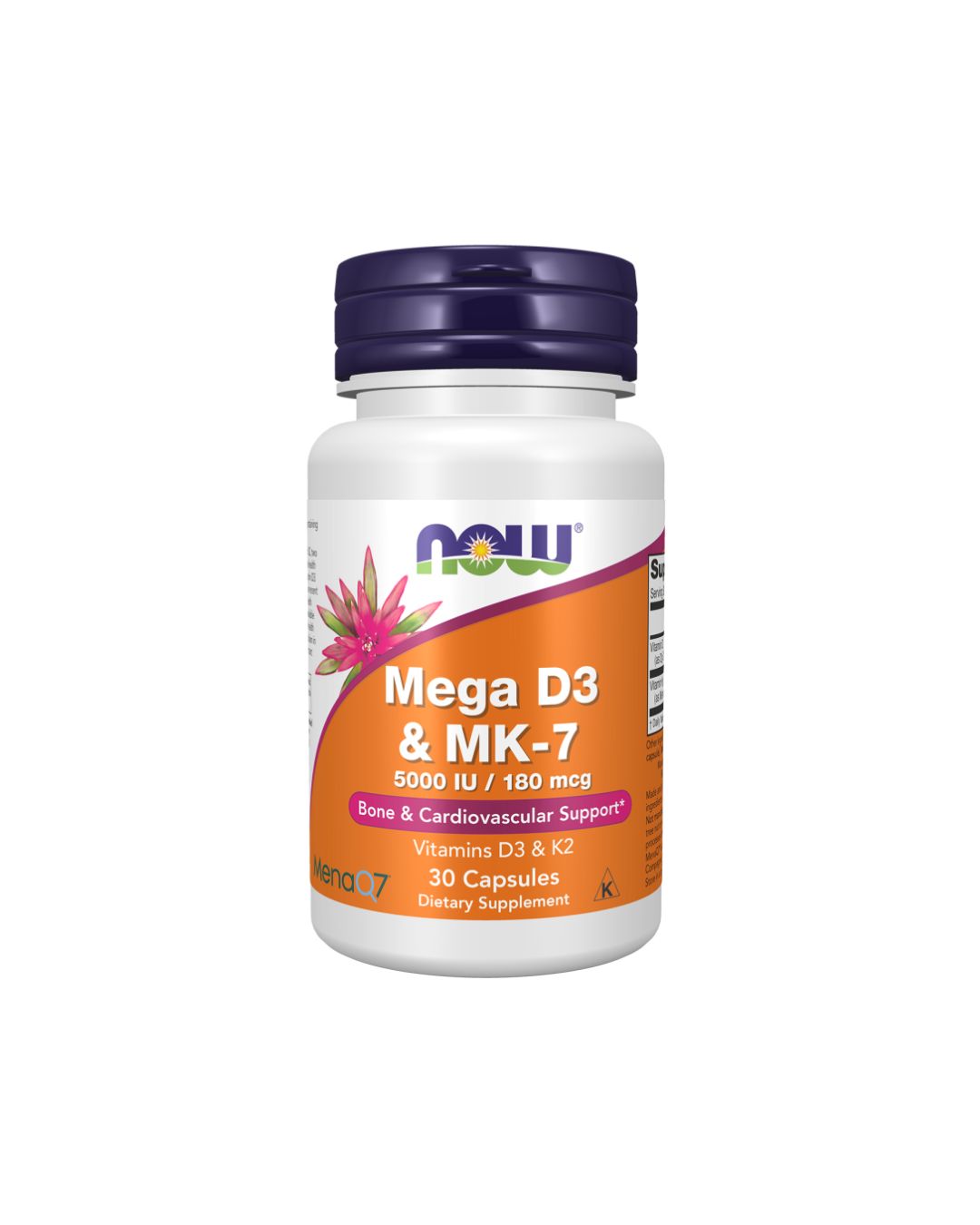 NOW Mega D3 & MK-7 5000 IU / 180 mcg