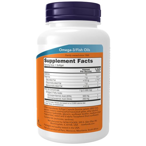 NOW Ultra Omega-3 Fish Oil 500 EPA / 250 DHA 90 Softgels
