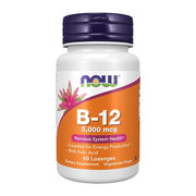 NOW Vitamin B-12 5,000 mcg with Folate 60 Lozenges