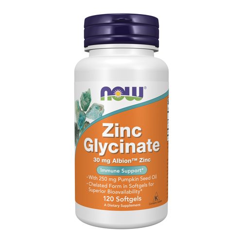 NOW Zinc Glycinate 30 mg Albion 120 Softgels