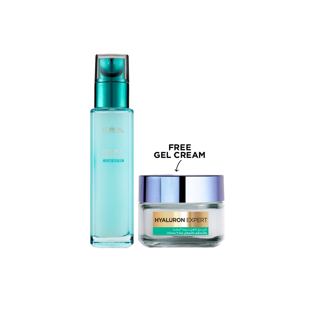 L’Oreal Paris Hydra Genius Aloe Water with FREE Hyaluron Expert Gel Cream