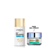 L’Oreal Paris UV Defender Aquafusion SPF 50+ with FREE Hyaluron Expert Gel Cream