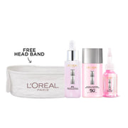 L'Oreal Paris Glycolic Bright Serum + Glycolic Bright Anti-Dark Spot UV Fluid SPF50+ + Glycolic Bright Exfoliant Peel 25ml Get Free Headband Set