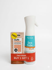 FrezyDerm Sea Side Dry Mist SPF50 200ml + Sunscreen On The Move SPF50 75ml Free – Summer Protection Set