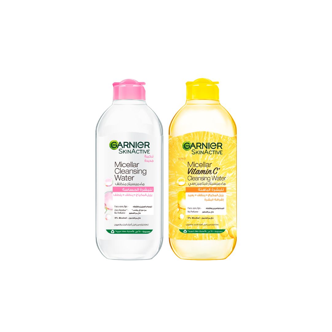 Garnier Micellar Cleansing Water 400ml + Garnier Micellar Vitamin C Cleansing Water 400ml – 20% Off