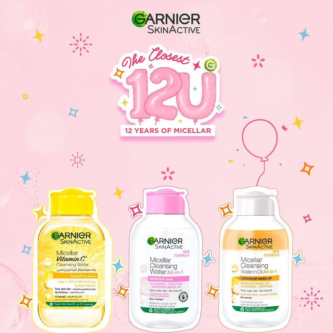 Garnier Micellar Water Trio 100ml Each – Classic, Sensitive, Water-in-Oil