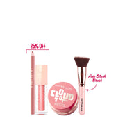 Maybelline New York Cloud To Go Cheek & Lip Mousse 3.6ml + Lifter Lip Plump + Lifter Gloss + Free Blush Brush