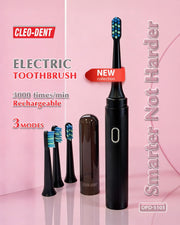 Cleo-Dent Electric Toothbrush – 3 Modes, 30,000 Vibrations/Min