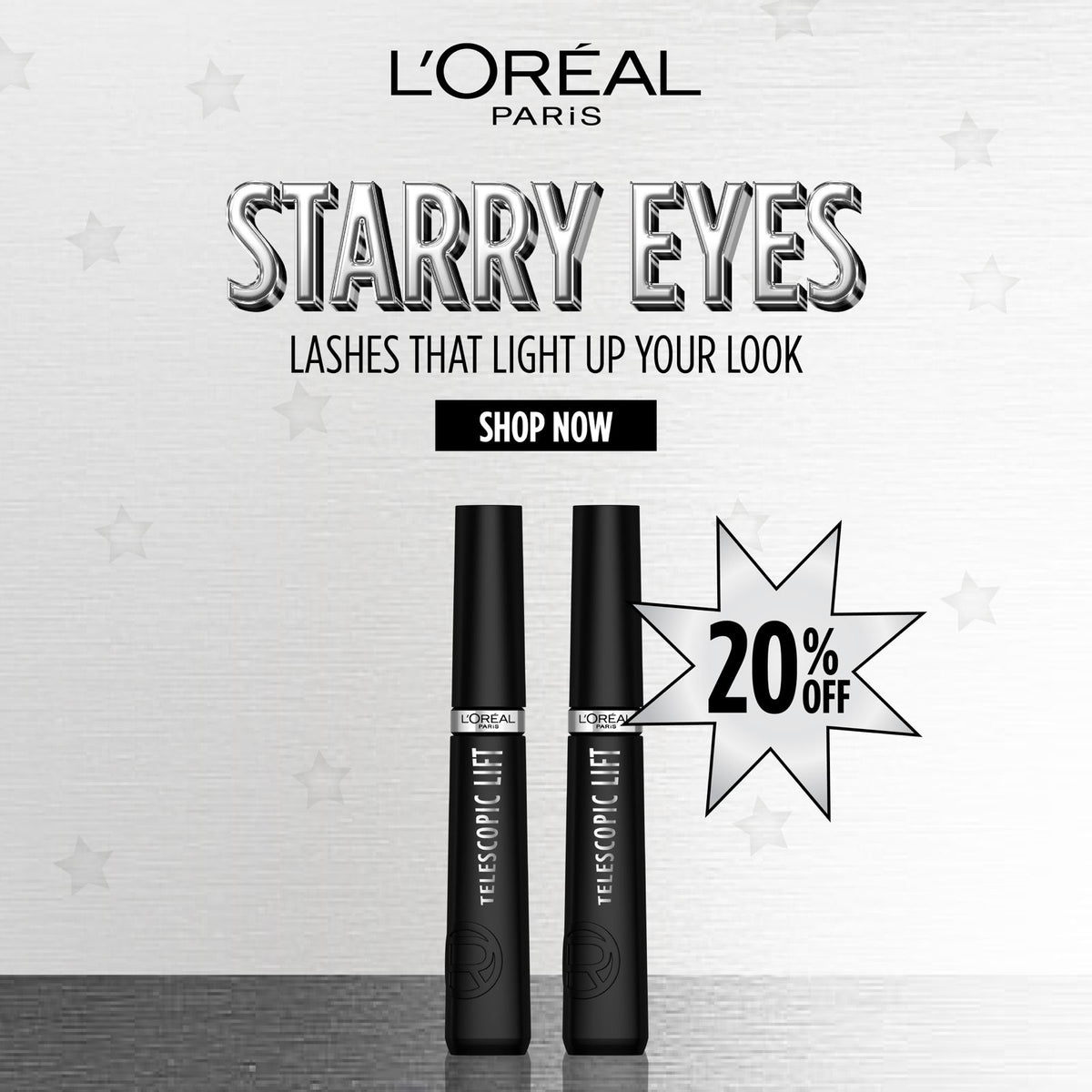 L’Oreal Paris Telescopic Lift Mascara Duo Get 20% Off