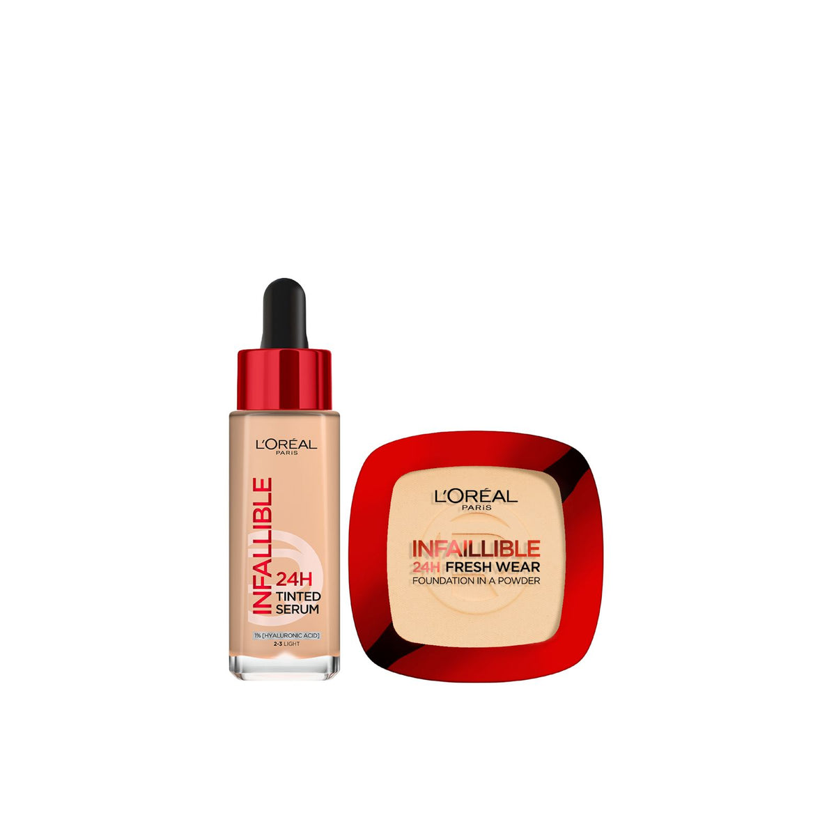 L’Oréal Paris Infallible 24H Tinted Serum + Infallible 24H Fresh Wear Foundation in a Powder – 20% Off
