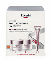 Eucerin Hyaluron-Filler 3x Effect Day & Night Set + FREE Eye Cream SPF 15