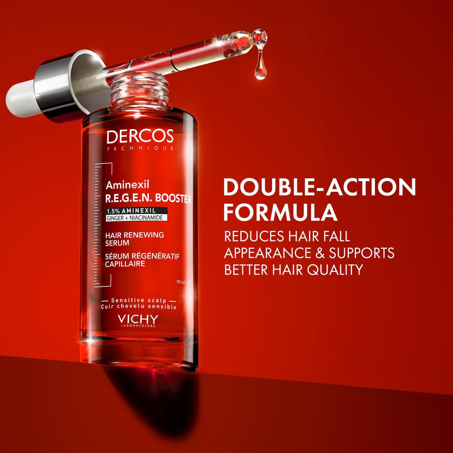 Vichy Dercos Aminexil Clinical R.E.G.E.N. Booster Hair Renewing Serum 90ml for Hair Loss