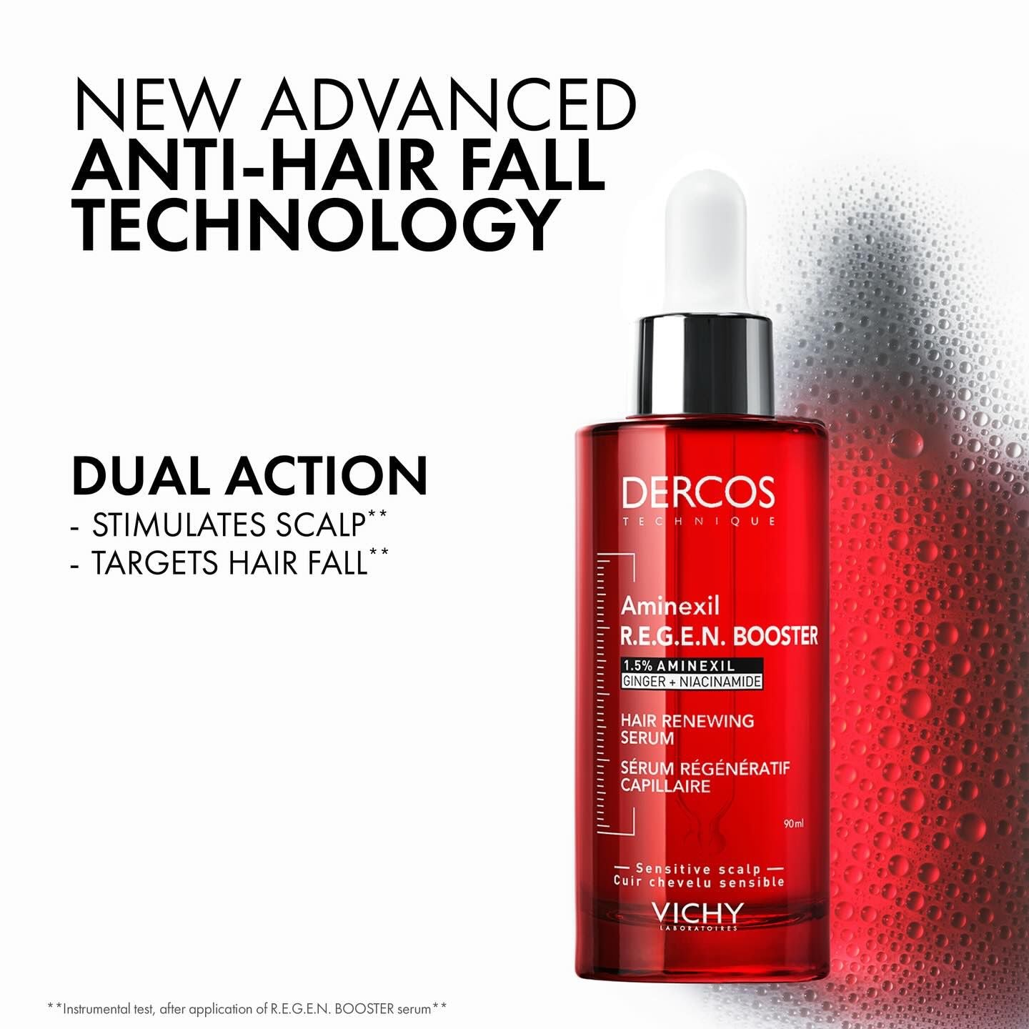 Vichy Dercos Aminexil Clinical R.E.G.E.N. Booster Hair Renewing Serum 90ml for Hair Loss