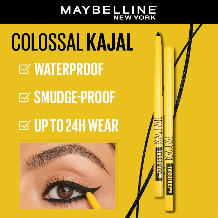Maybelline The Colossal Kajal Pencil 6HR – Intense Black, Long-Lasting Eye Kajal-3
