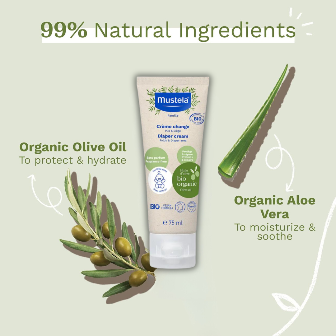 Mustela Bio Organic Diaper Cream,Creme Change,Folds and Diaper Area-4
