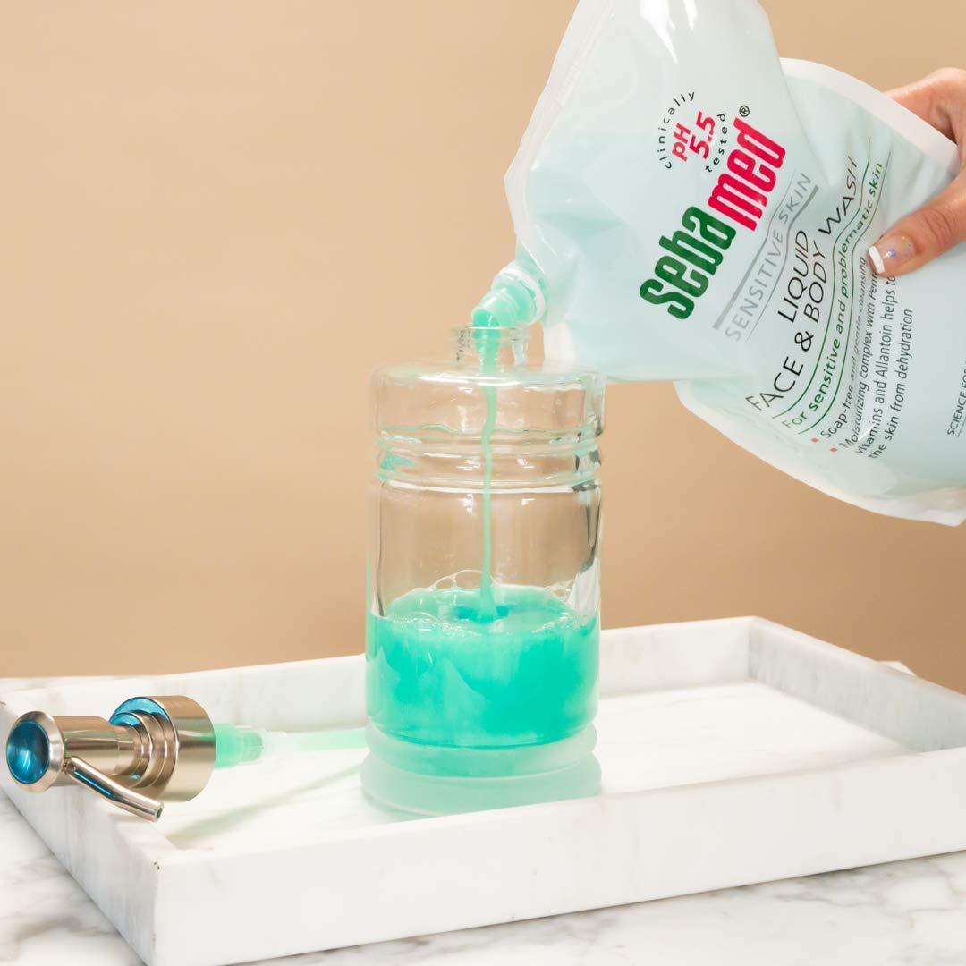 SEBAMED LIQUID FACE & BODY WASH REFILL PACK 1L-3