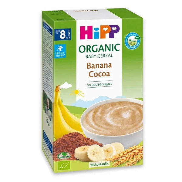 HiPP Cereal Baby Banana Cocoa 250g – Organic Baby Cereal (8M+)
