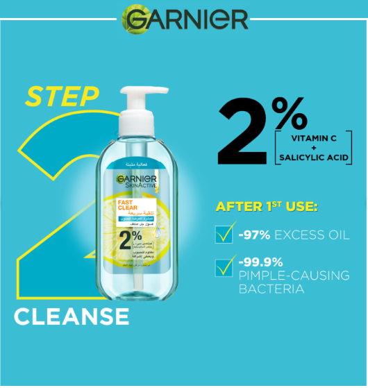 Garnier Skin Active Fast Clear Gel Wash 200mL-4