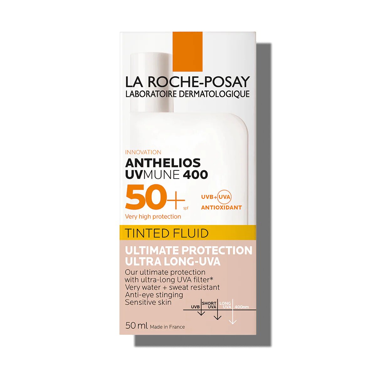 La Roche Posay Anthelios Fluide UVmune 400 Tinted Sunscreen SPF50+ 50ml-2