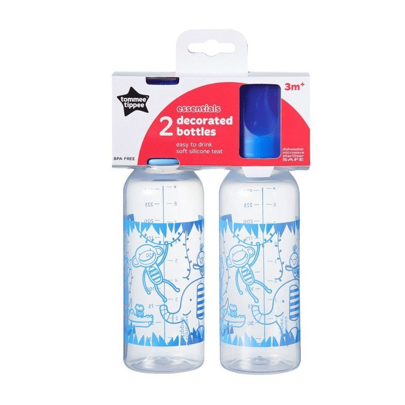 Tommee Tippee 2 Essentials Decorated Bottles 250ml 3M+-4