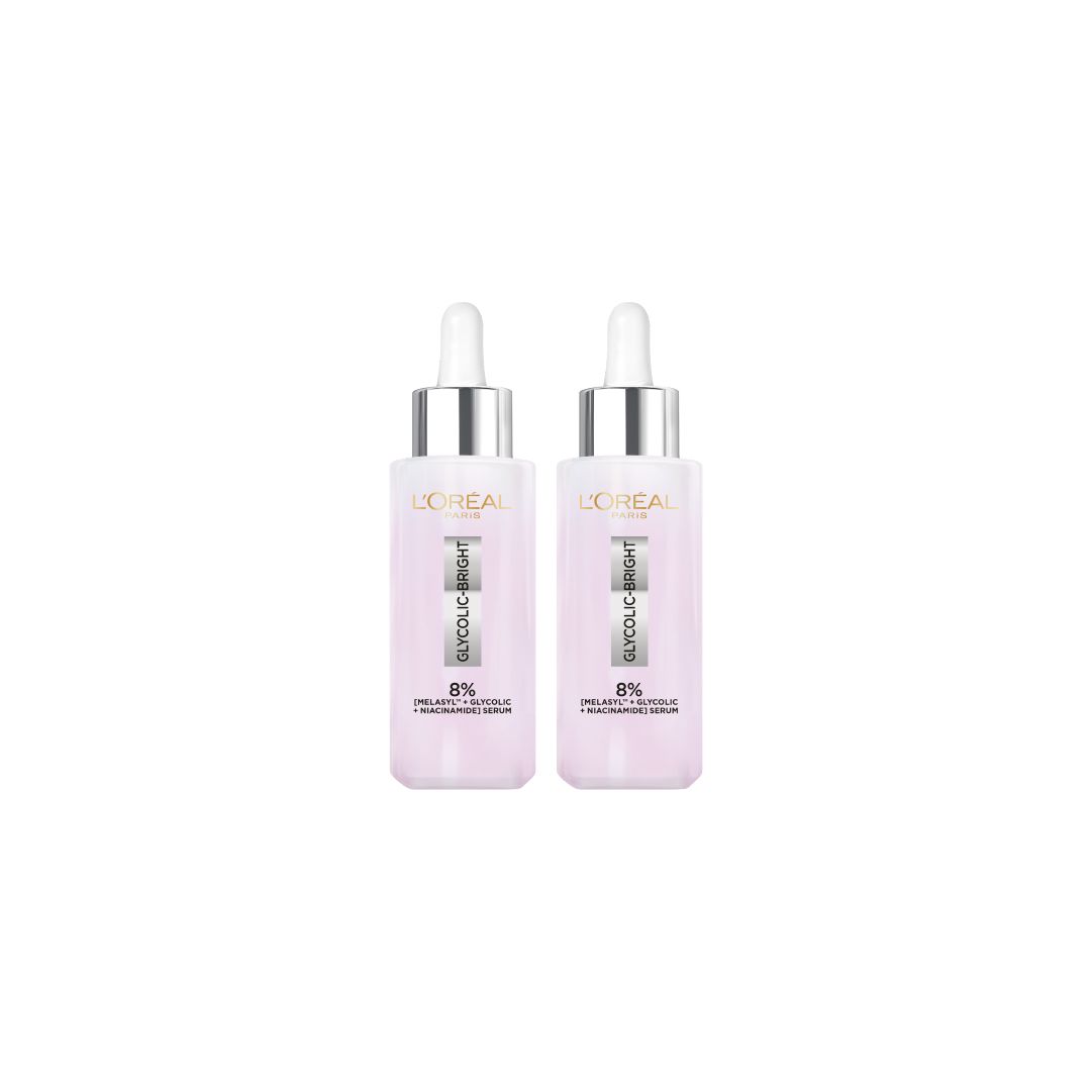 L’Oreal Glycolic-Bright Serum Christmas Box – 8% Glycolic Acid (2-Pack) | 20% OFF-1