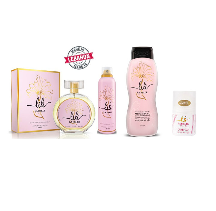 LILI Self Care Routine Set with Perfume, Shower Gel, Free Deo Spray & Roll-On, and Classy Bag-2