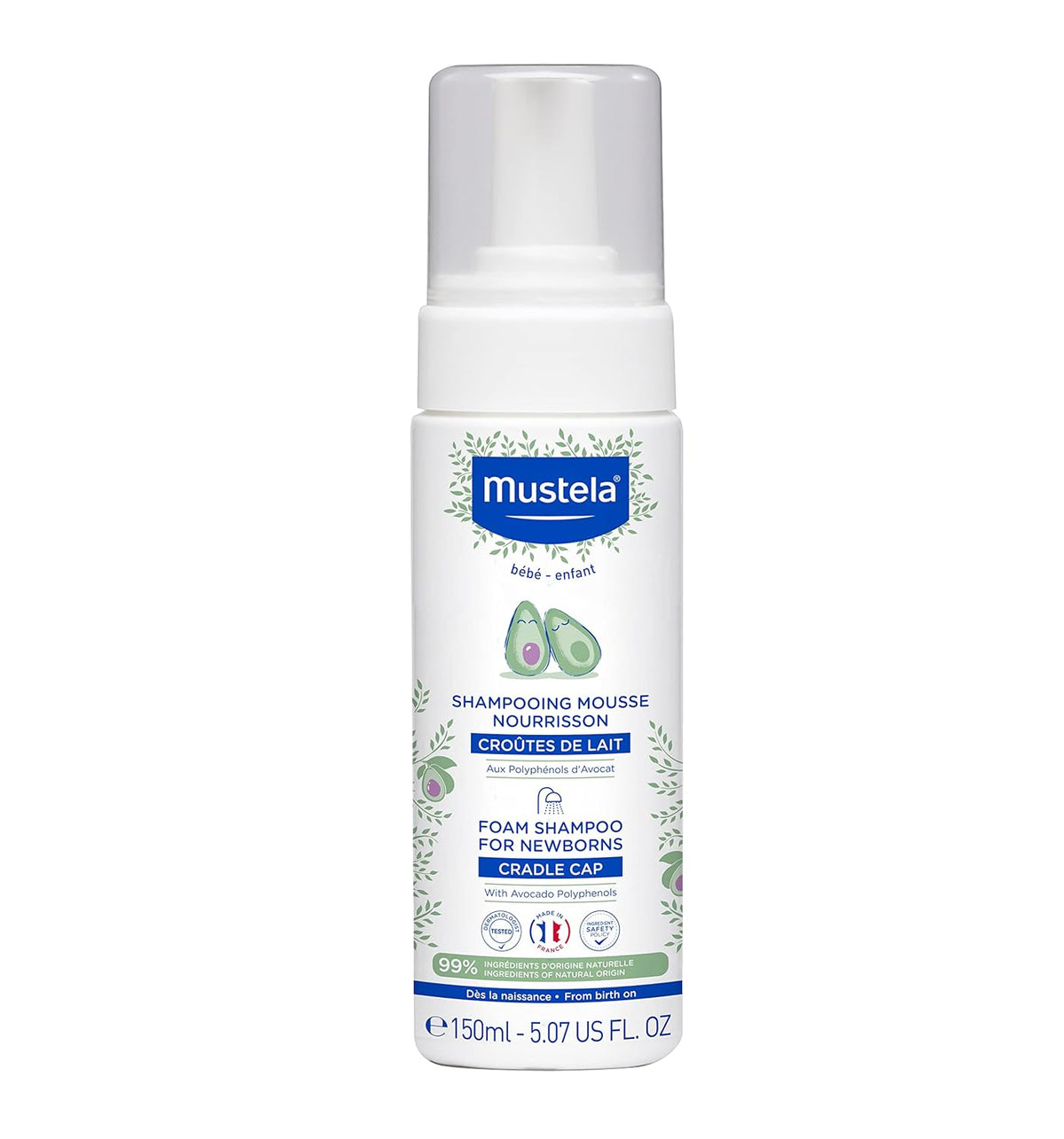 Mustela Foam Shampoo Newborns Shampooing Mousse Craddle Cap-1