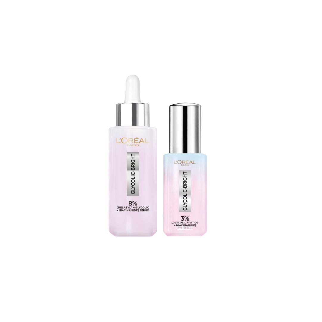 L’Oreal Paris Glycolic Bright Serum + Eye Cream Duo – 20% Off-1