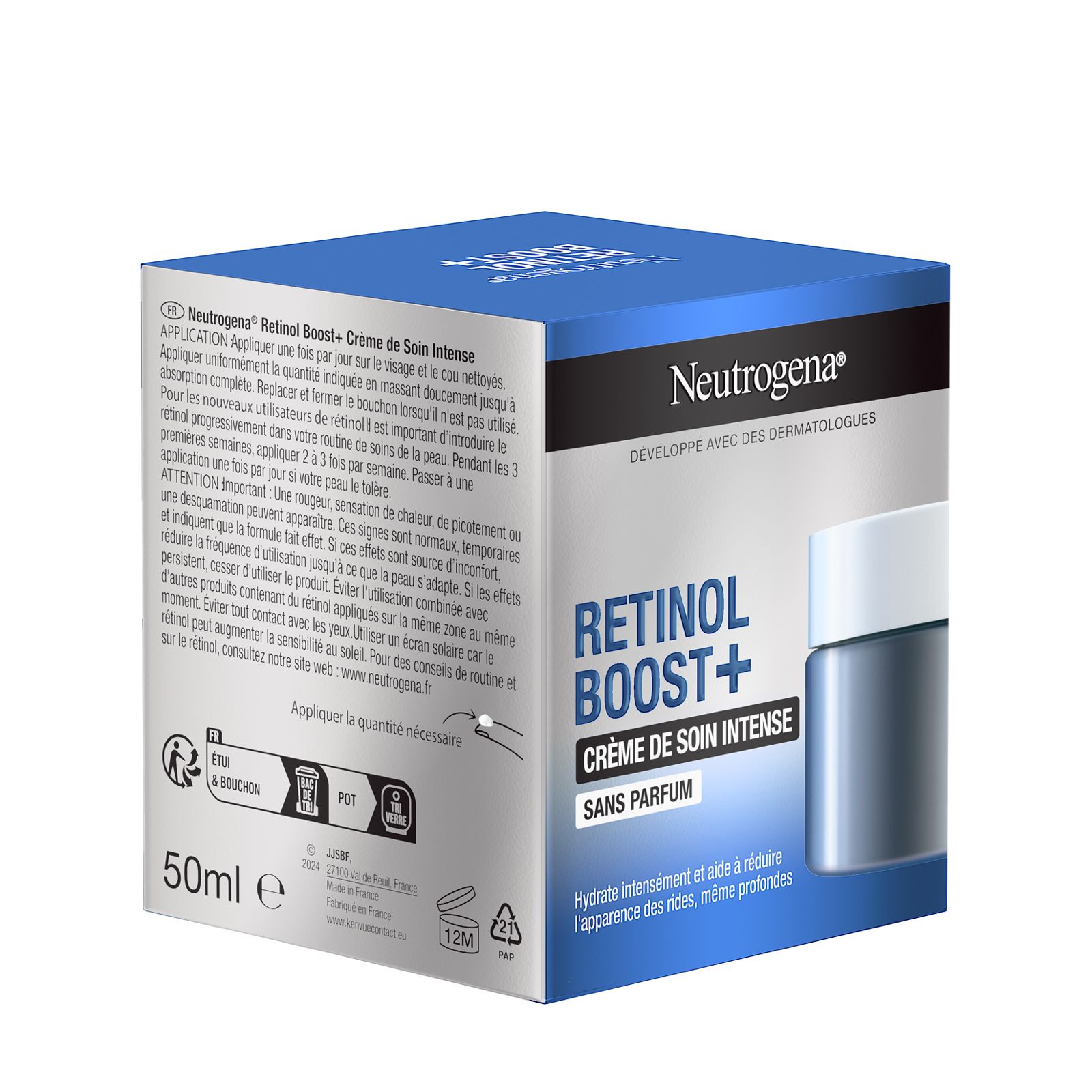 Neutrogena Retinol Boost+ Intense Care Cream 50ml Fragrance Free Anti Aging Cream-2
