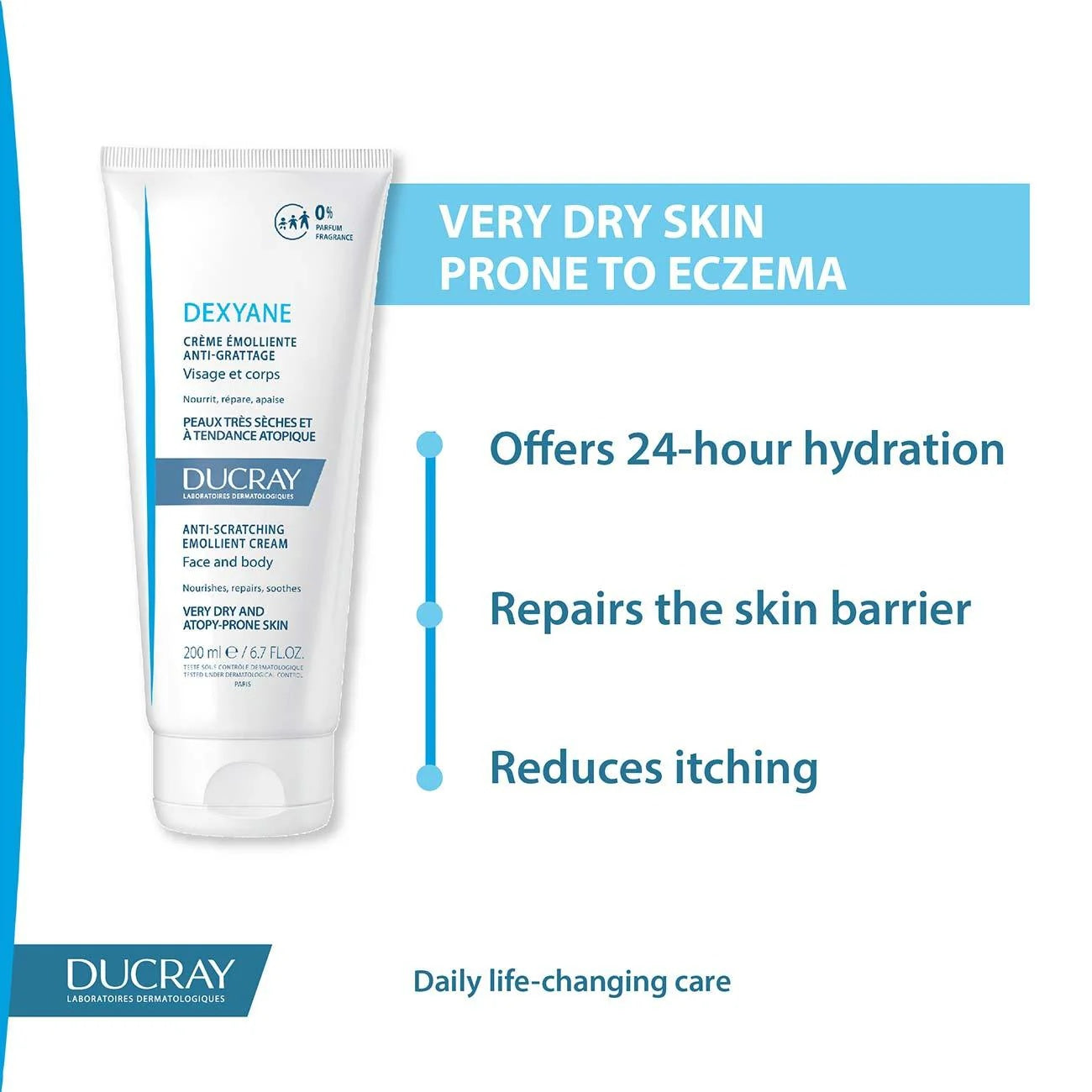 Ducray Dexyane Emollient Cream for Eczema-Prone, Dry & Sensitive Skin-5