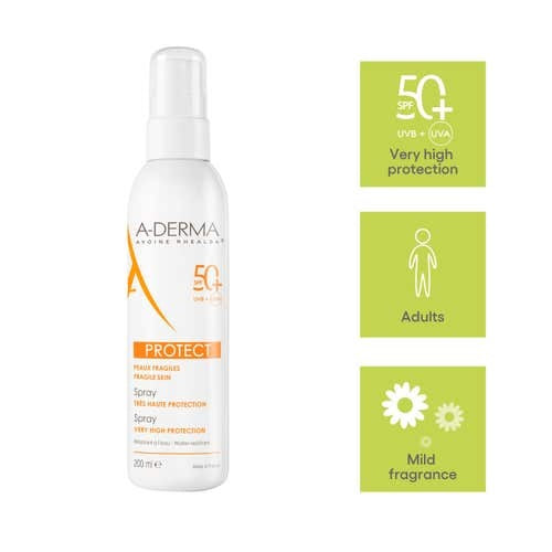 A-Derma Protect Spray SPF 50+ 200ml - High Protection for Fragile Skin-2